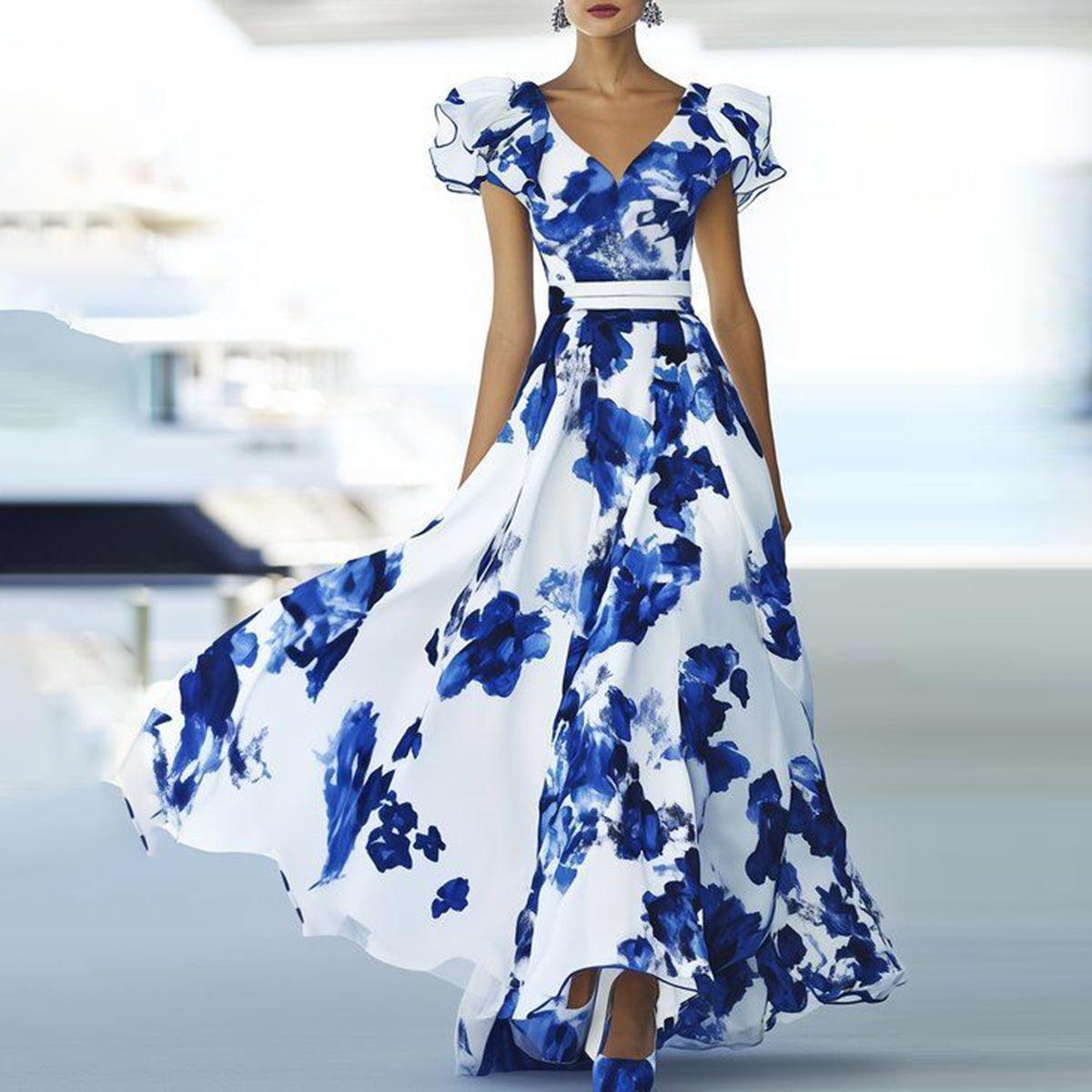 Ärmelloses Maxikleid mit floralem Druck - Frühlingsfrische Eleganz & Komfort