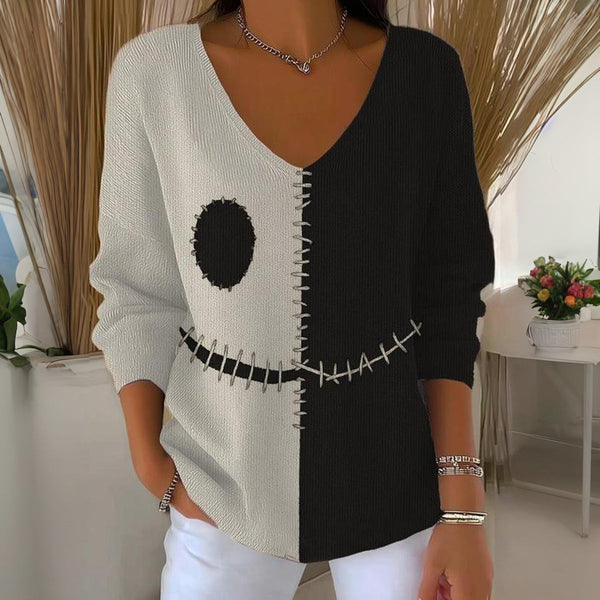 Casual Black Long Sleeve Sweater - Ihr eleganter Begleiter für den Herbst