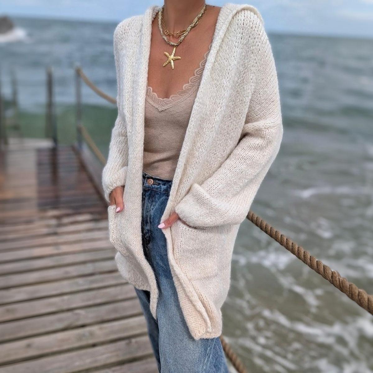 Apricot Long Sleeve Cardigan - Ihr eleganter Herbstsbegleiter in Baumwollmischung