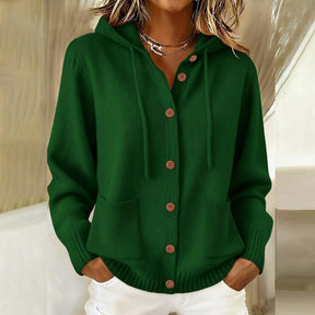 Green Knit Hoodie Cardigan - Kuscheliger Herbsttraum in Strickoptik