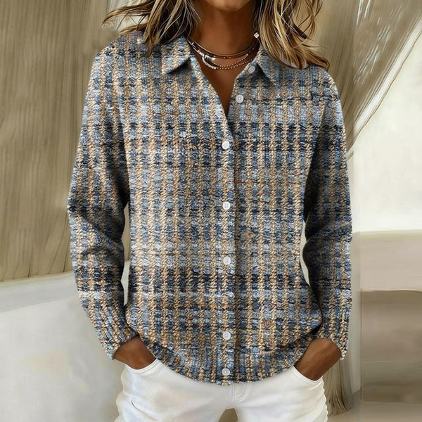 Casual Blue Plaid Button Down Shirt - Herbstliches Trendstück in Blautönen