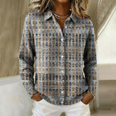 Casual Blue Plaid Button Down Shirt - Herbstliches Trendstück in Blautönen