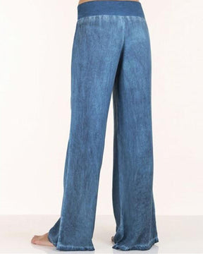 Bequeme Blue Side Pocket Plain Pants - Herbstshose mit Stil & Komfort
