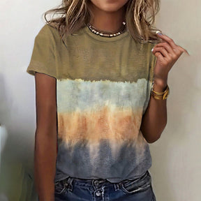 Winter Retro Multicolor Top – Kurzarm Layer-Look Must-have