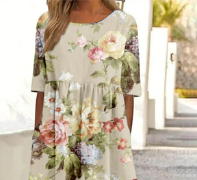 Khaki Midi-Kleid mit Seitentaschen - Ihr stilvoller Begleiter für den Herbst