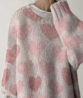 Sweet Pink Round Neck Sweater - Ihr femininer Begleiter für den Herbst