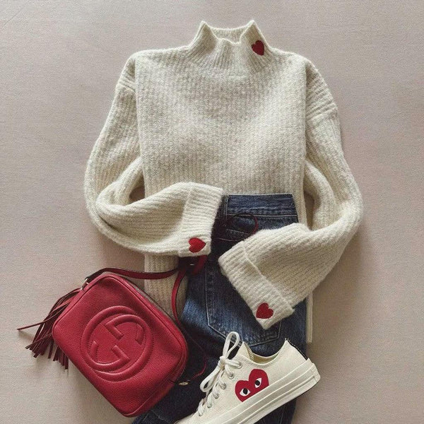 Herbstlicher Cozy Mock Neck Sweater - Ihr stilvoller Wärmespender